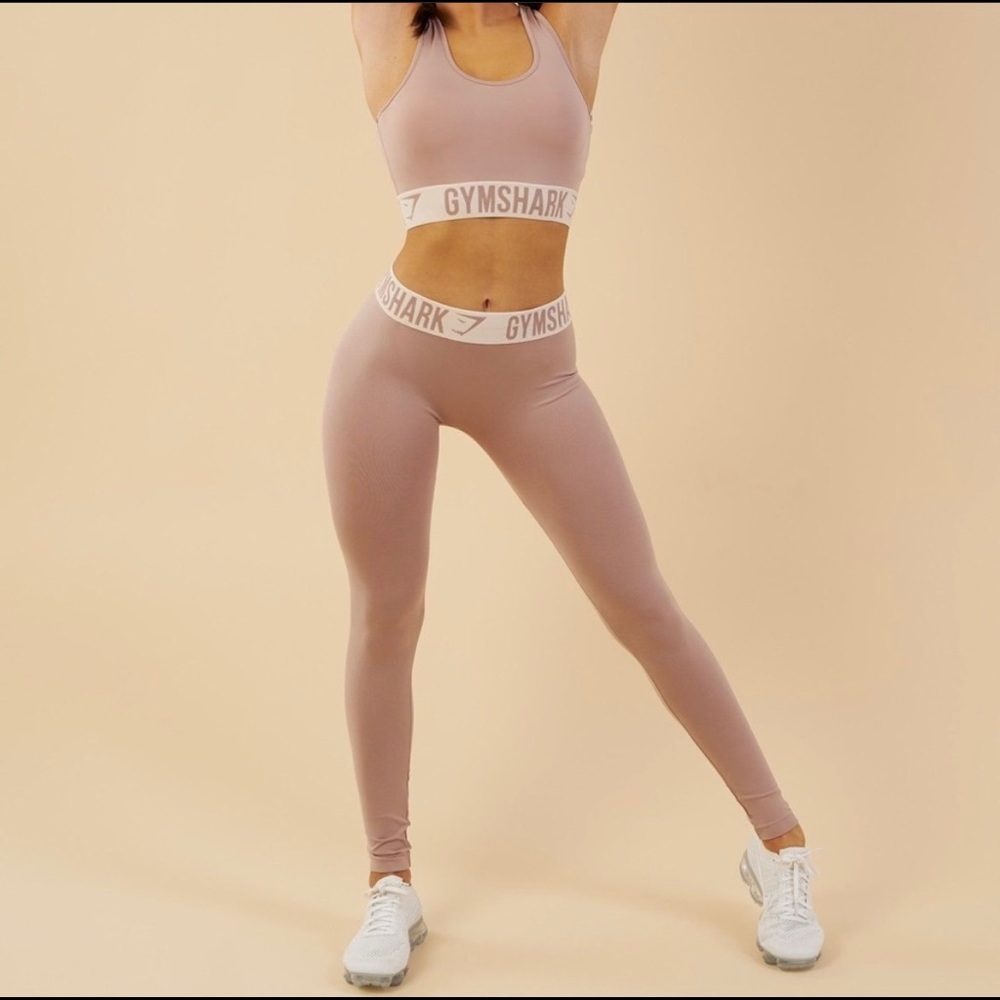 Gymshark Fitted Leggings in Color Taupe - Picture 1 of 5